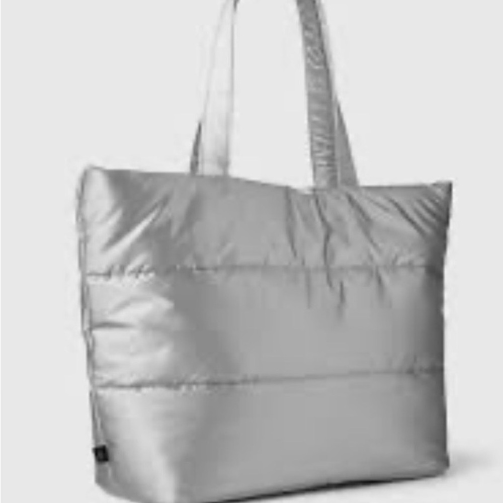 Gap Silver Puffer Tote